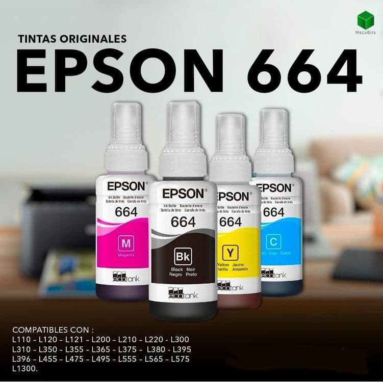 Оригинал! (4шт) Чернила и краска Epson 664,103,108 для Принтера — 9