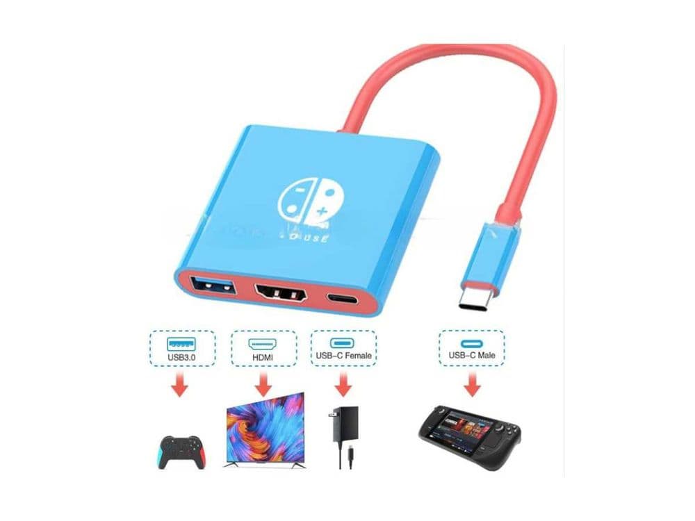 Nintendo Switch HUB, Adapter : HDMI + USB + Type-C | Быстрая доставка — 5