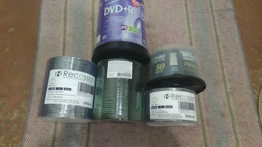 Чистые диски CD-R  DVD-R BD-R printable — 12