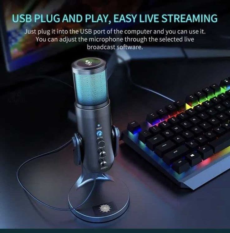 Профессиональный настольный микрофон Jmary MC-PW9 RGB — 2