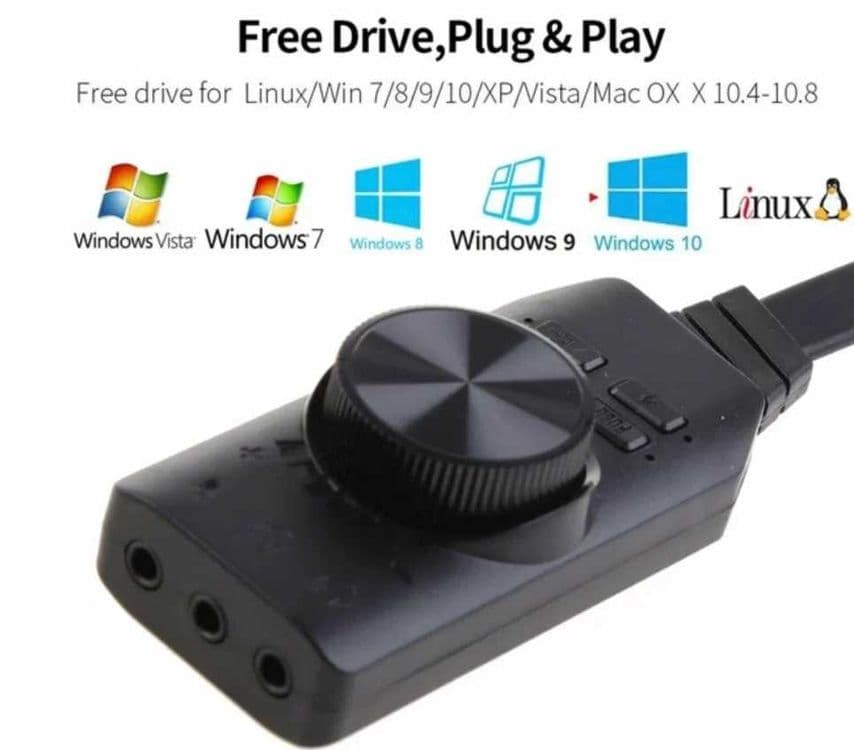 Внешнияя звуковая карта 7в1 USB доставка — 5