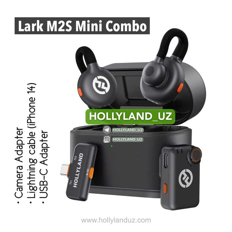 Hollyland LARK M2S Mini Combo - Беспроводной Микрофон петличка — 1