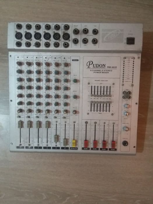 Активный Микшерный Пульт Toshkenda PUDON с Усилитель. 2×600W. Original — 1