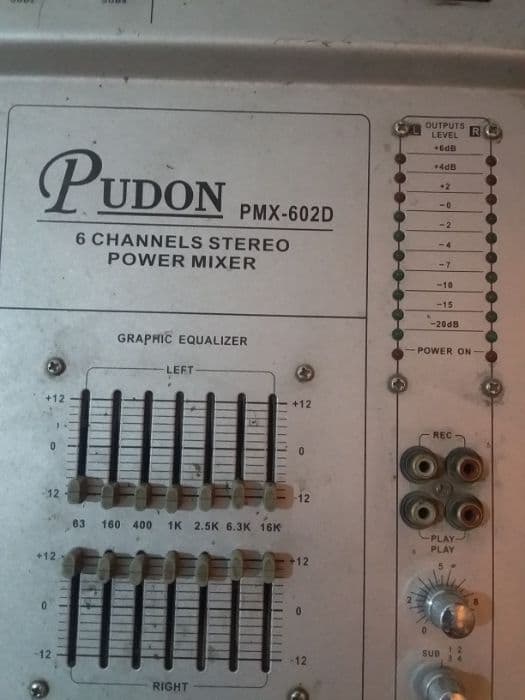 Активный Микшерный Пульт Toshkenda PUDON с Усилитель. 2×600W. Original — 3