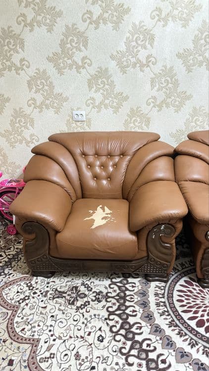 Диван и кресло продается б/у — 8