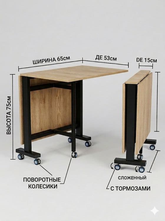 Стол лофт Трансформер! Расскладной стол.  Loft stol trasformer — 1