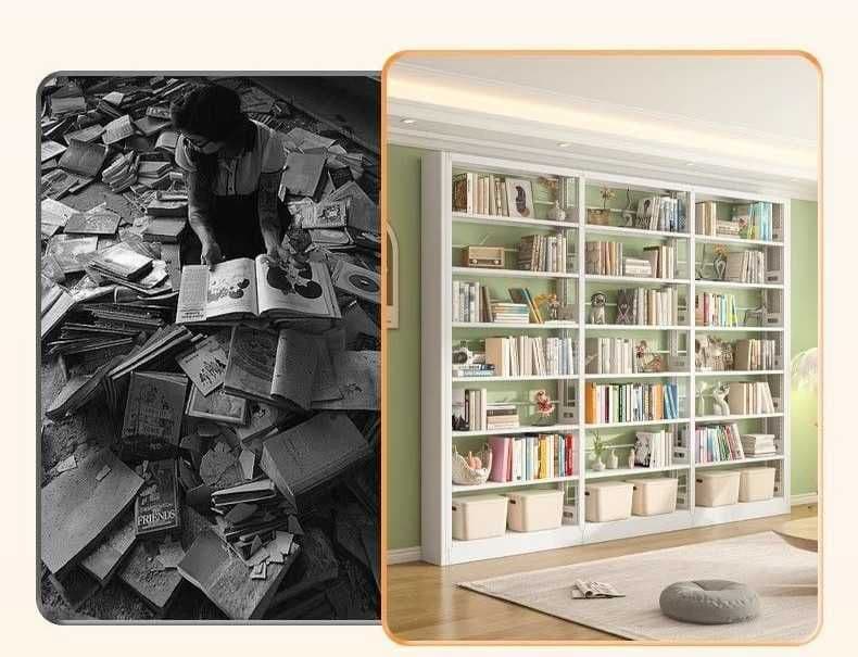 металлические книжные полки для книг\kitob uchun po'lat javon — 7