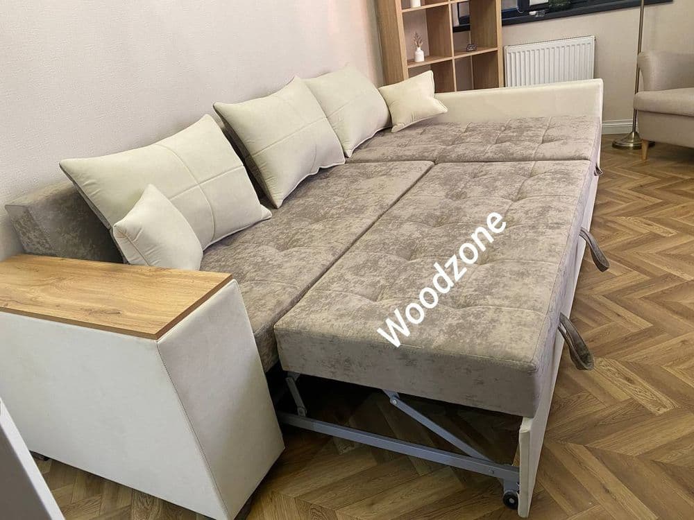 Угловой раскладной диван размер 260х150см — 3