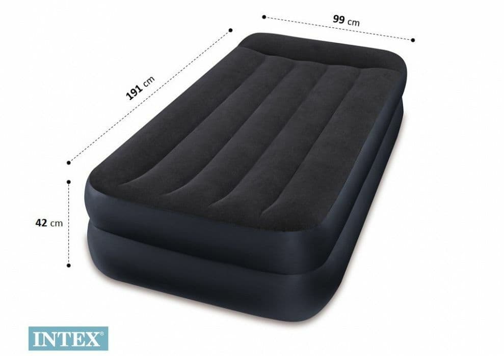 INTEX Надувной кроват-191х99х42. Встроенная насос.Доставка.Бесплатно — 1