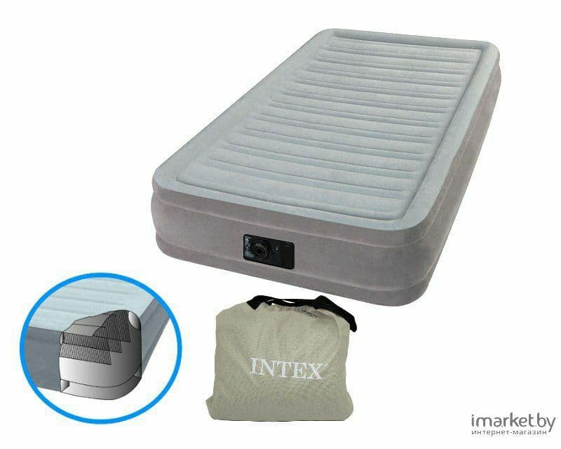 Кровать надувной-203х152х33 см. INTEX Самый лучший Доставка бесплатно — 4