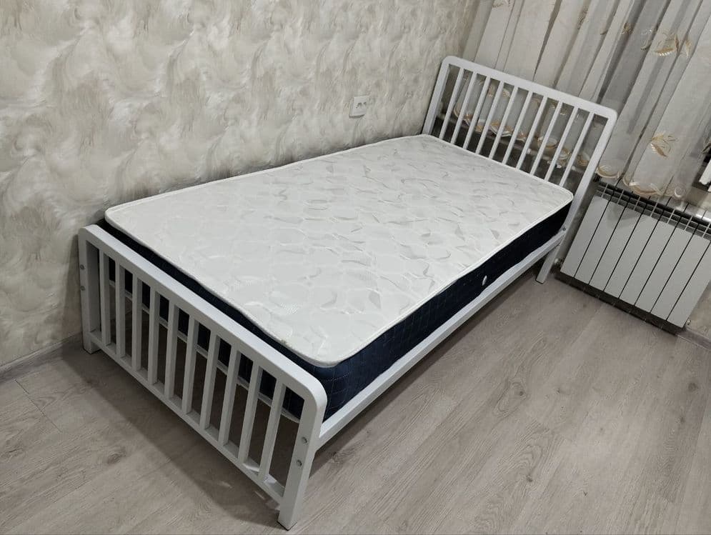 Металлическая кровать односпальные. Темир Кровать. Калават. Kravat. — 1