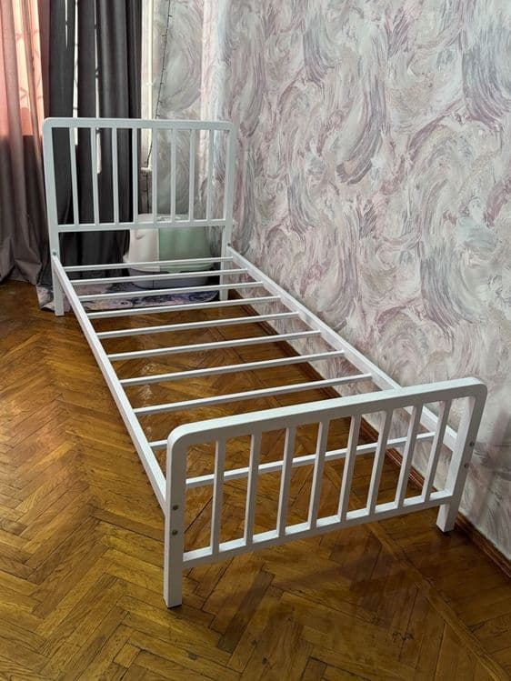 Металлическая кровать односпальные. Темир Кровать. Калават. Kravat. — 4