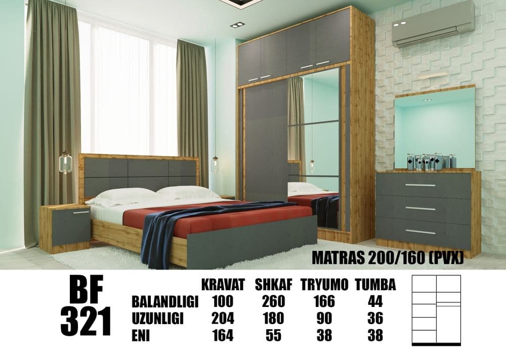 Mebel spalniy garnitura kamplekt hay tek — 7