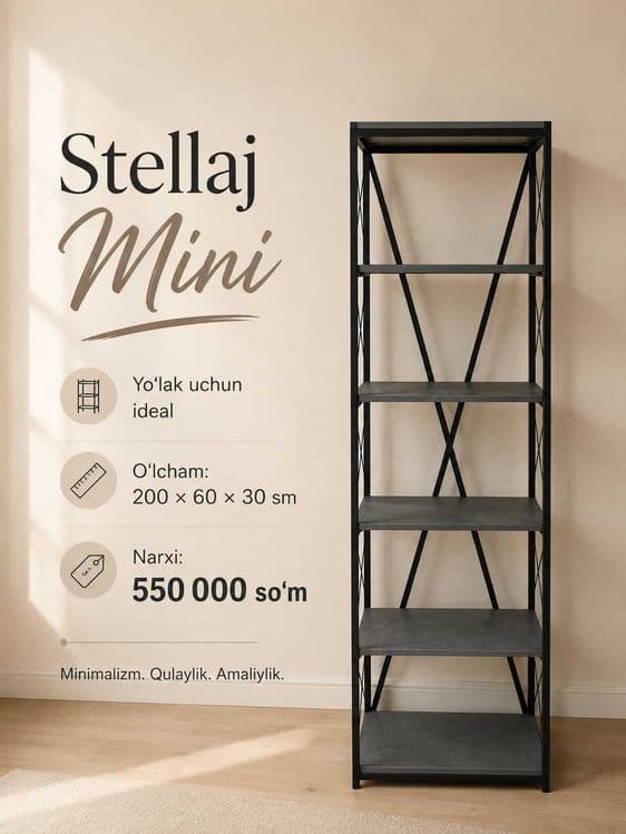 Stellaj Mini loft uslubida/ Стеллаж Mini в стиле лофт — 6