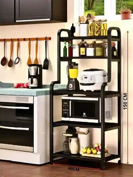 Кухонный стеллаж этажерка кухонная полка для микроволновки 2 вида — 7