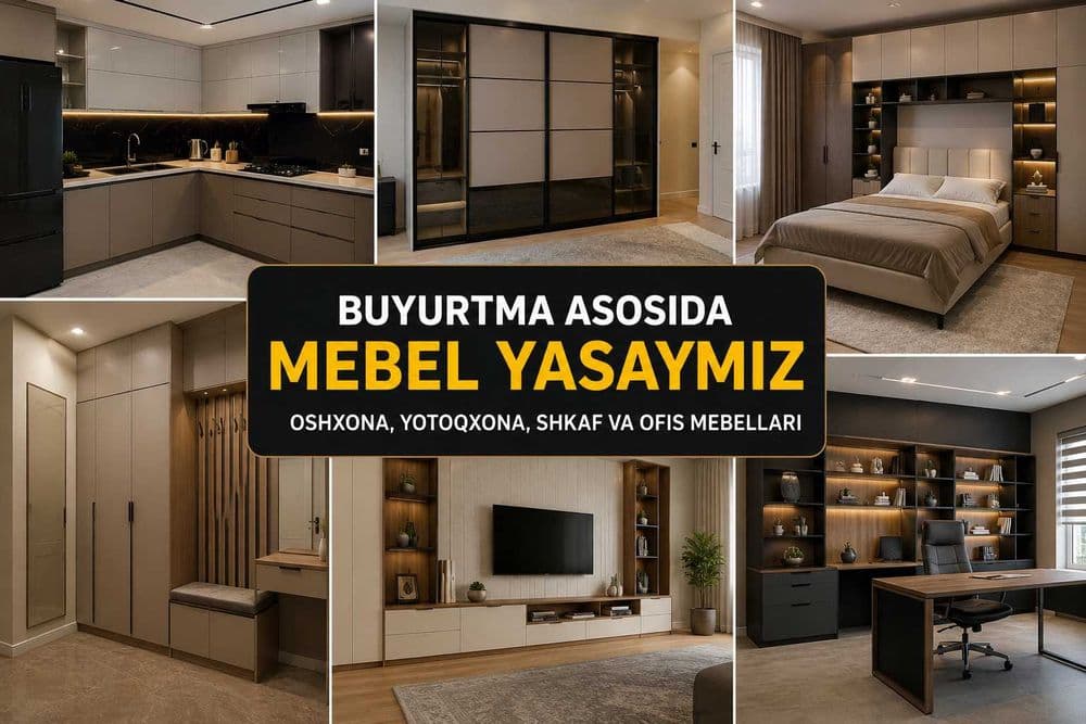 Mebel na zakaz | Oshxona, shkaf, yotoqxona | Ish haqi 25% — 1
