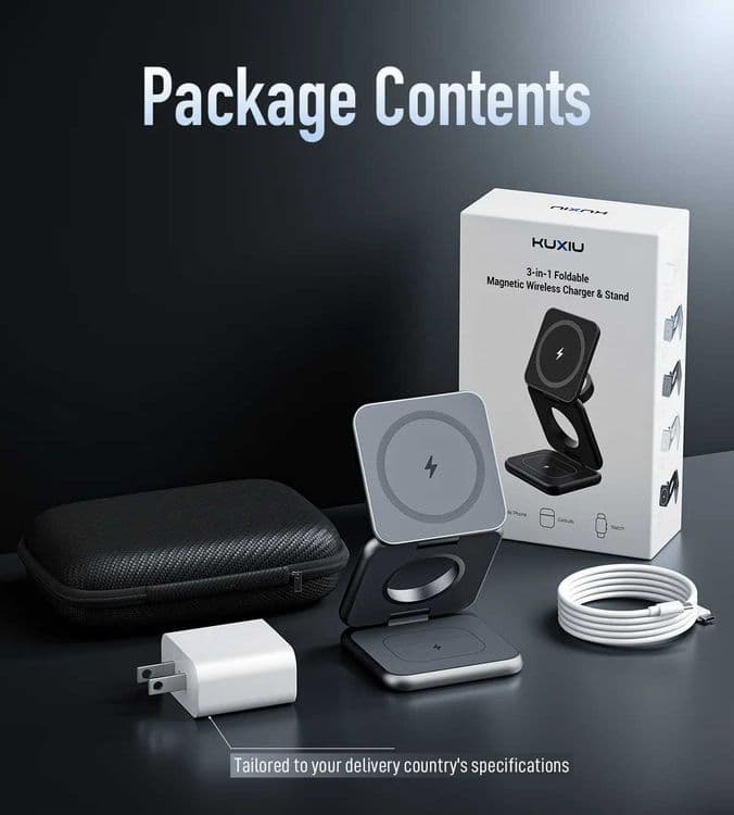 KUXIU X40 3-in-1 MagSafe Foldable Charging Stand sotiladi. — 4