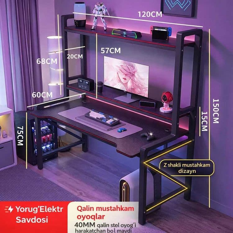 Игравой компьютерный письменный геймерское парта — 8