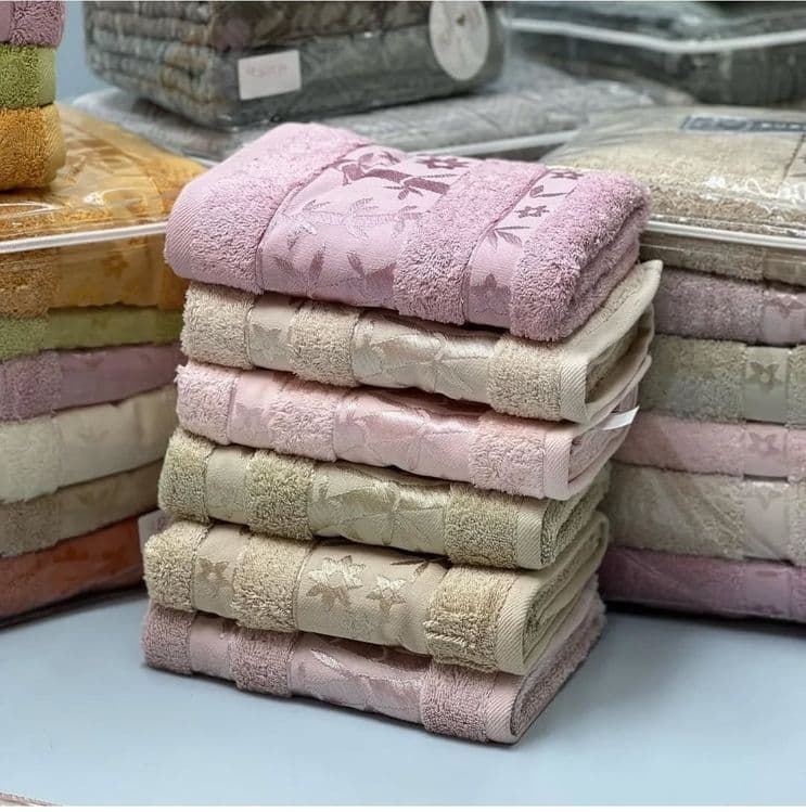 полотенец махровых для бани и лица, 100% хлопок — 2
