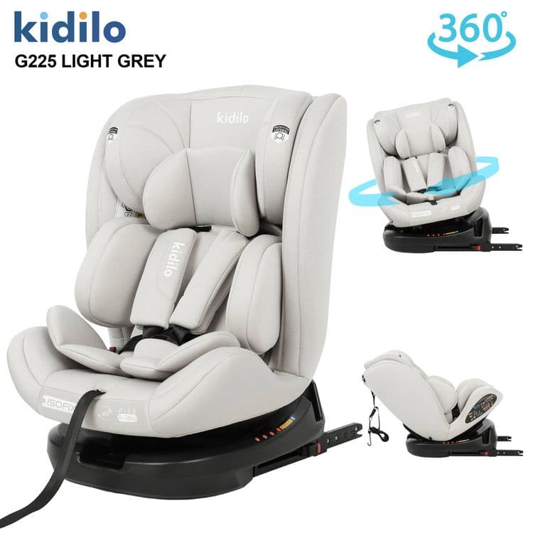 Комфортное детское автокресло isofix 0+ 36 кг крутится на 360 градусов — 2