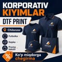 DTF print Chilonzor — futbolka va promo kiyimlar