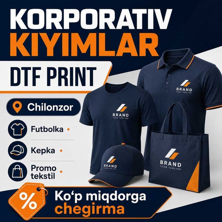 DTF print Chilonzor — futbolka va promo kiyimlar — 1