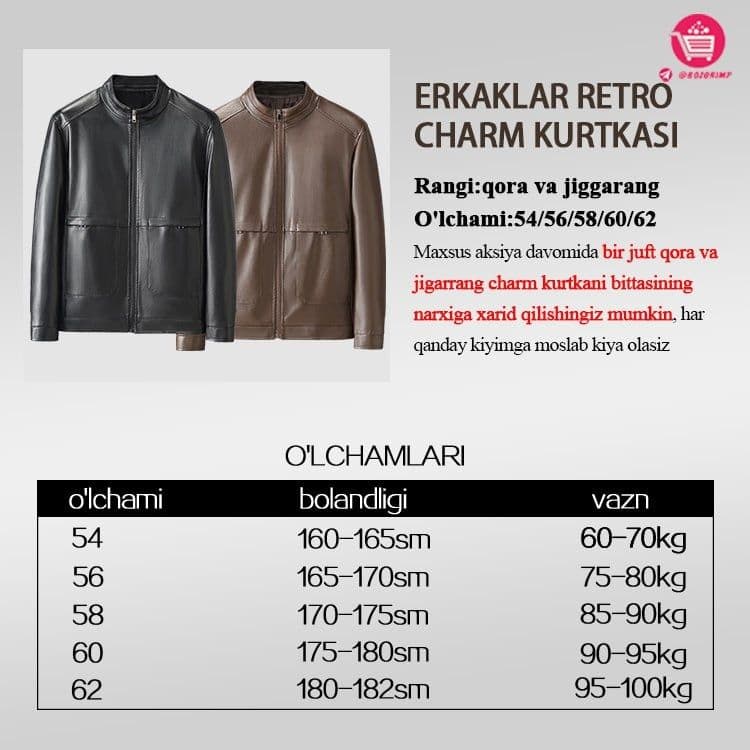 Erkaklar retro charm kurtkasi — 4