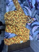 Новое худи BAPE Shark Style – жёлто-оранжевый камуфляж, размер L