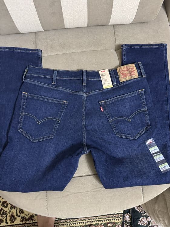 Мужская оригинал джинсы Levis (38/32) 502 TAPER STRETCH — 3