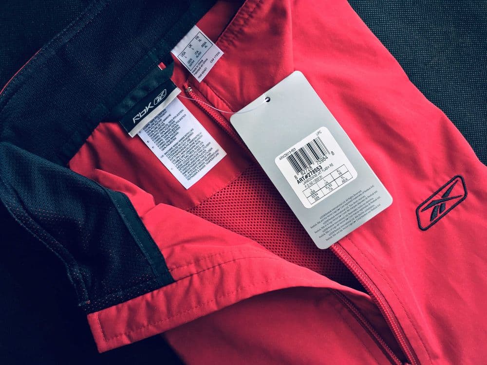 DEADSTOCK 2008 REEBOK® RBK® Lightweight Running Men's Track Jacket — L — 1