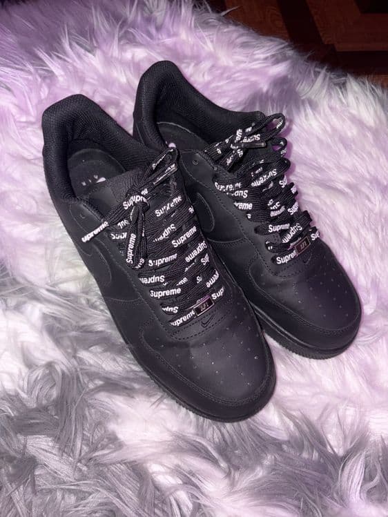 Кроссовки Nike Air Force 1 Black x Supreme — 3