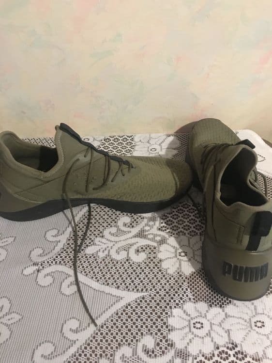Кросовки puma, размер 45, привезены из Германии, новые., цвет хакки. — 5