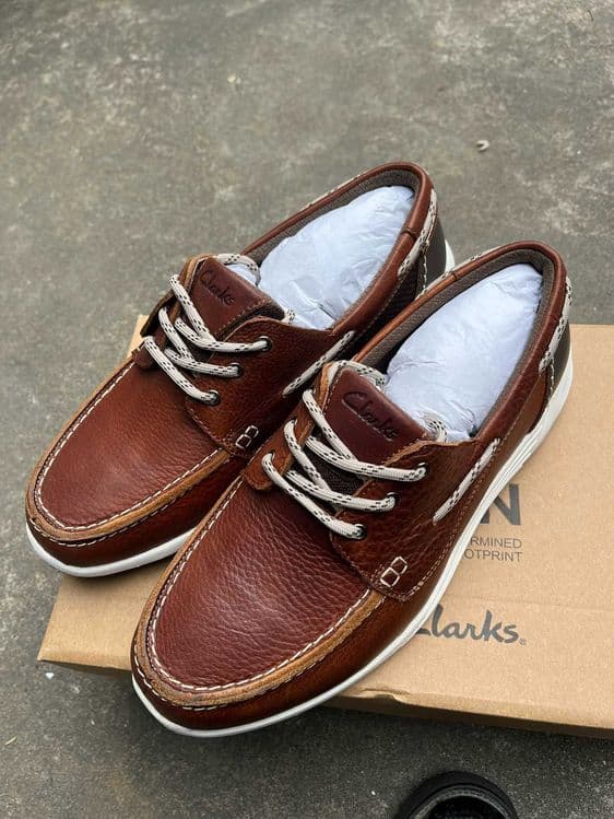 Мокасины мужские британские, кожаные туфли Clarks Atl Sail Go 39-45 — 3