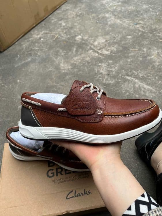Мокасины мужские британские, кожаные туфли Clarks Atl Sail Go 39-45 — 5