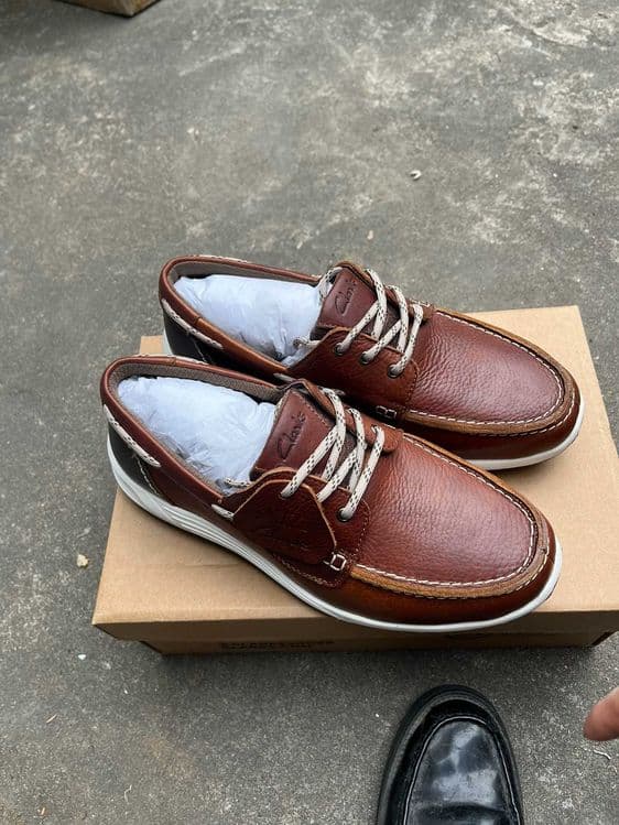 Мокасины мужские британские, кожаные туфли Clarks Atl Sail Go 39-45 — 6