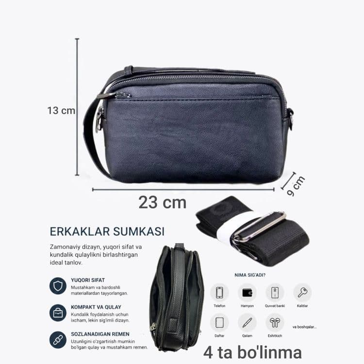 Barsetka erkaklar sumkasi. Барсетка сумка — 3