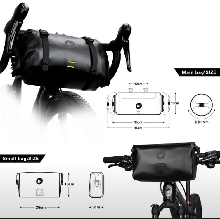 Rinowalk сумка на руль велосипеда 4L -12L — 9