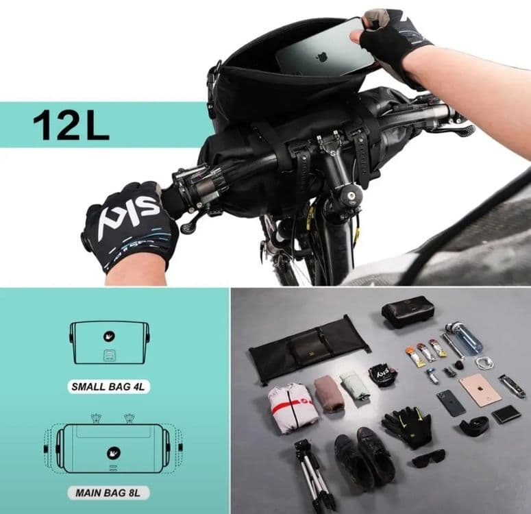 Rinowalk сумка на руль велосипеда 4L -12L — 14