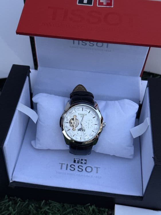 Мужские часы Tissot, кожанный ремешок, премиальные механические часы — 12