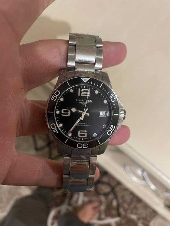 Longines hydroconquest 39mm qora (black), Keramik (ceramic) bezel — 2