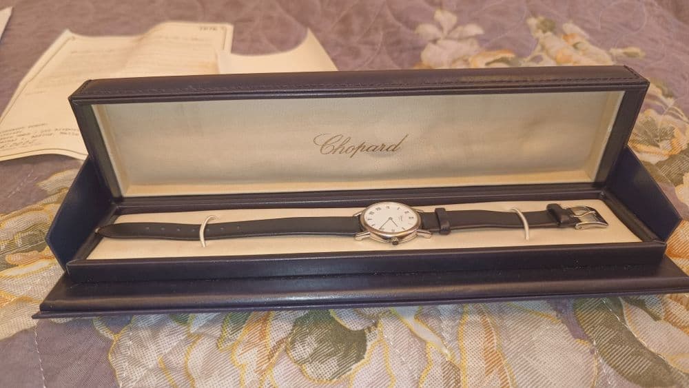 Винтажные часы фирмы chopard, белое золото 750 — 3