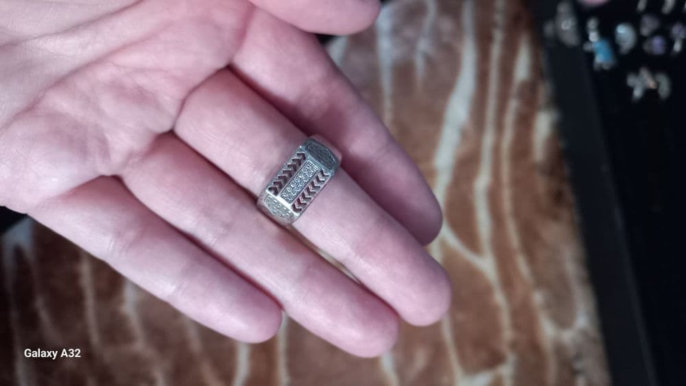 Серебрянное мужское колечко проба 925 — 2