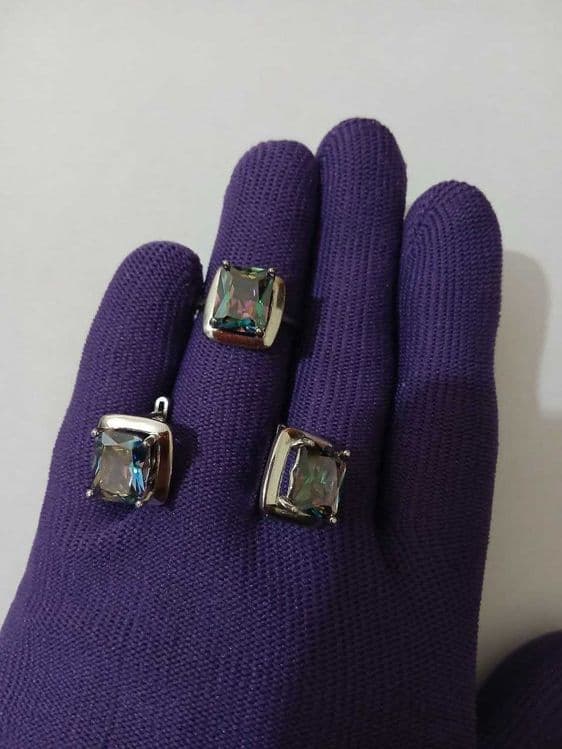 Серебро комплект с натуральными камнями. — 3