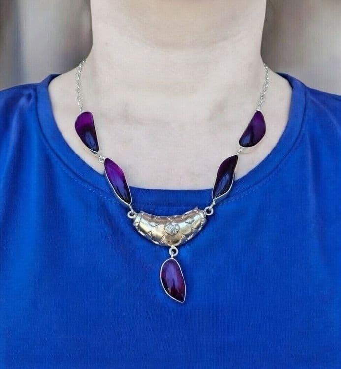 Серебро аметист ожерелье — 1
