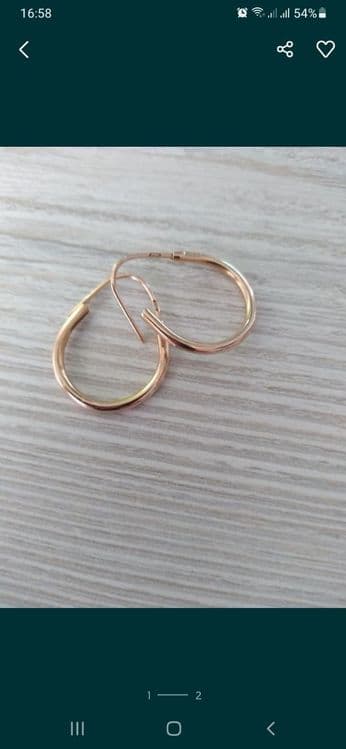 Золотые серьги подковы Советского периода — 1