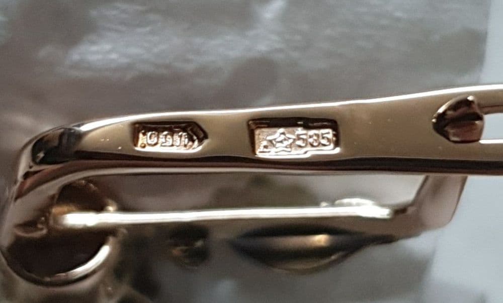 Ссср Львов ювелирный заводские серьги 583пробы 3.98грам — 4