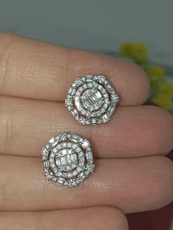 Серьги с бриллиантами 750 Гонг Конг — 2