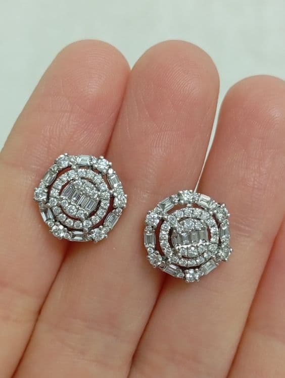 Серьги с бриллиантами 750 Гонг Конг — 3