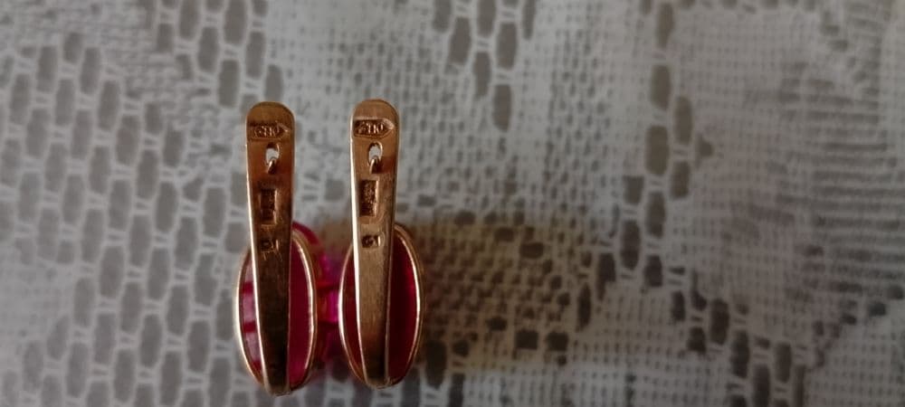 Серёжки золотые 583 проба — 3