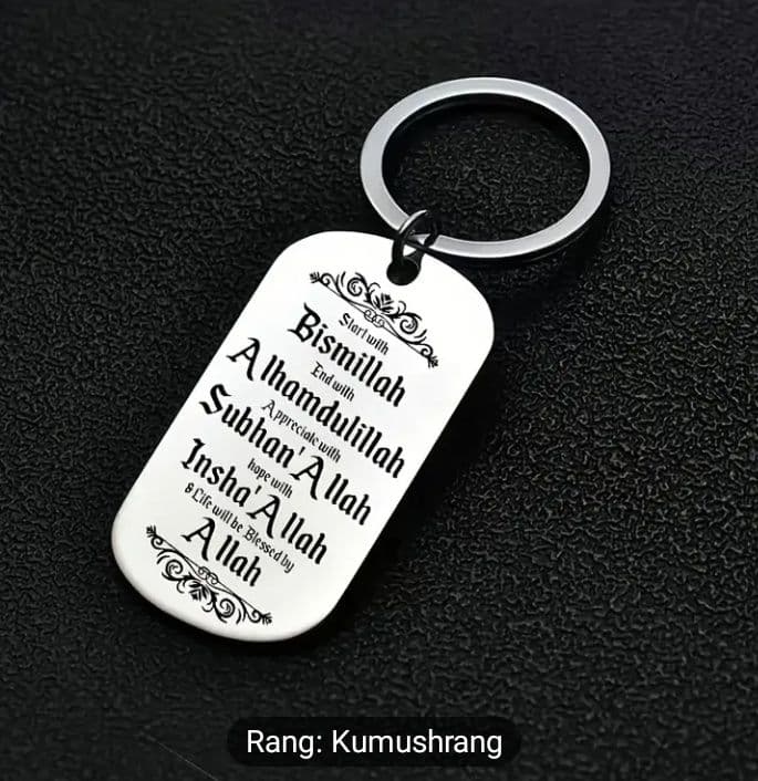 Zanglamaydigan Po'latdan Yaratilgan Islomiy Baraka Kalit Zanjiri — 2